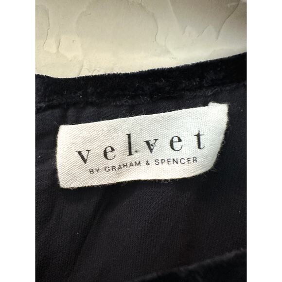 VELVET BY GRAHAM & SPENCER | Dark Blue Polka Dot Beaded Peasant Blouse | Medium - Picture 6 of 6